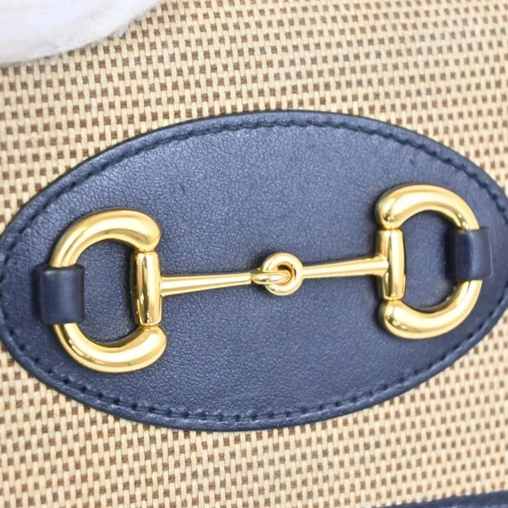 GUCCI GG Horsebit Bifold Wallet Purse Canvas Leather Beige GHW Italy 38TA347 - Picture 8 of 13